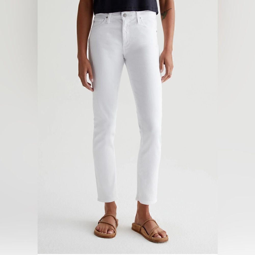 AG Goldschmied The Prima Ankle Cigarette Ankle White Women's Size 31 Regular